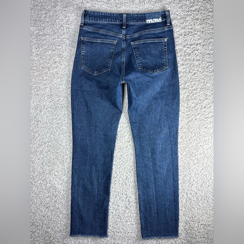 Mavi Jeans Womens 28 Viola Straight Dark Denim Classic Cropped Raw Hem Frayed - Picture 6 of 6